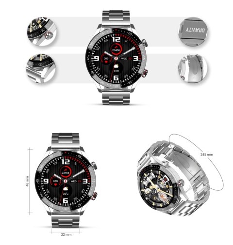 Smartwatch Męski Gravity GT4-3 Smartwatch Męski Gravity GT4-3