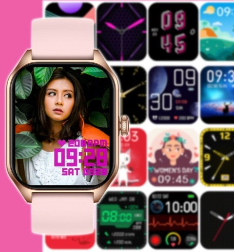 Smartwatch Damski Rubicon RNCF03-5 Różowe złoto Bransoleta + Pasek Smartwatch Damski Rubicon RNCF03-5 Różowe złoto Bransoleta + Pasek