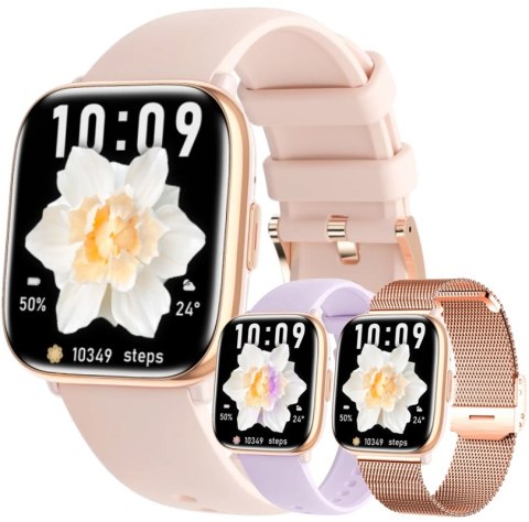 Smartwatch Damski Rubicon RNCF31 ROSE GOLD Bransoleta + 2 Paski Smartwatch Damski Rubicon RNCF31 ROSE GOLD Bransoleta + 2 Paski