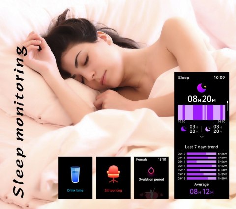 Smartwatch Damski Rubicon RNCF31 ROSE GOLD Bransoleta + 2 Paski Smartwatch Damski Rubicon RNCF31 ROSE GOLD Bransoleta + 2 Paski