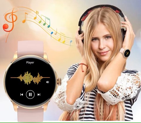 Smartwatch Damski Rubicon RNCF35 ROSE GOLD Bransoleta + Pasek Pink Smartwatch Damski Rubicon RNCF35 ROSE GOLD Bransoleta + Pasek Pink