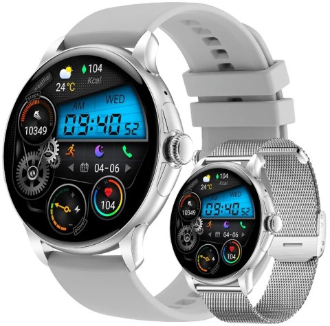Smartwatch Damski Rubicon RNCF35 SILVER Bransoleta + Pasek Smartwatch Damski Rubicon RNCF35 SILVER Bransoleta + Pasek