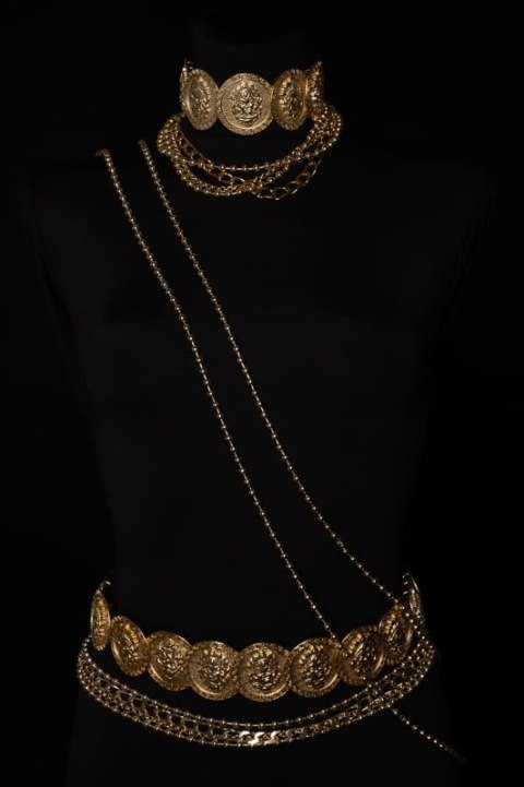 Choker z boginią Kala z kolekcji Black and Gold (C23/FSH/35AU) Choker z boginią Kala z kolekcji Black and Gold (C23/FSH/35AU)