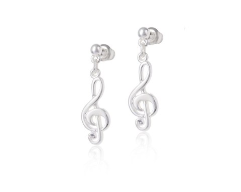 Kolczyki klucz wiolinowy z kolekcji Basic Chain Aria Martelle (P24/NUT/01AG) Kolczyki klucz wiolinowy z kolekcji Basic Chain Aria Martelle (P24/NUT/01AG)