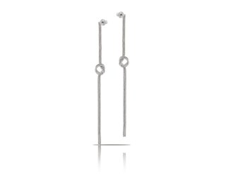 Kolczyki wiszące supełki z kolekcji Classic (P10776AG)