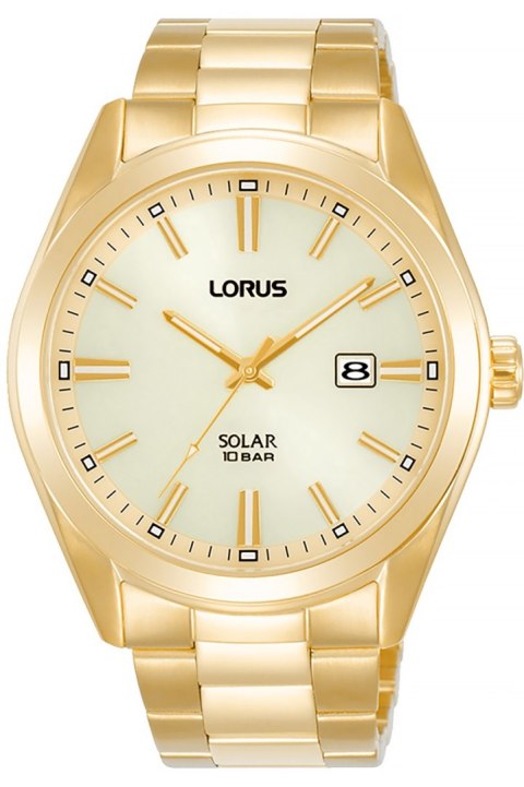 Zegarek Męski LORUS Solar Gold RX338AX9 + BOX Zegarek Męski LORUS Solar Gold RX338AX9 + BOX
