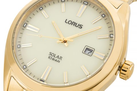 Zegarek Męski LORUS Solar Gold RX338AX9 + BOX Zegarek Męski LORUS Solar Gold RX338AX9 + BOX