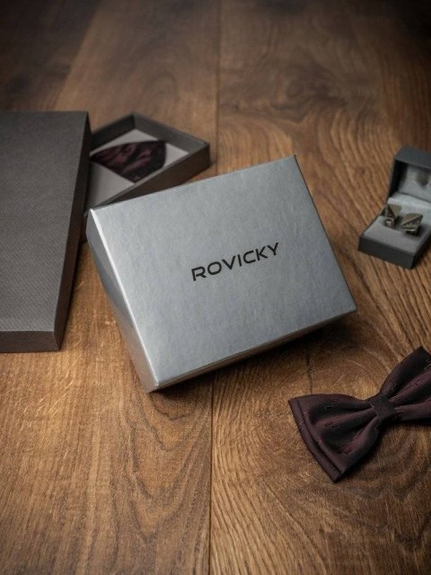 Elegancki pasek męski ze skóry naturalnej o wyrazistej fakturze - Rovicky Elegancki pasek męski ze skóry naturalnej o wyrazistej fakturze - Rovicky