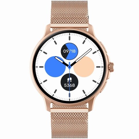Smartwatch Damski GRAVITY GT12-5 Szary Pasek Silikonowy + Bransoleta Różowe Złoto Smartwatch Damski GRAVITY GT12-5 Szary Pasek Silikonowy + Bransoleta Różowe Złoto