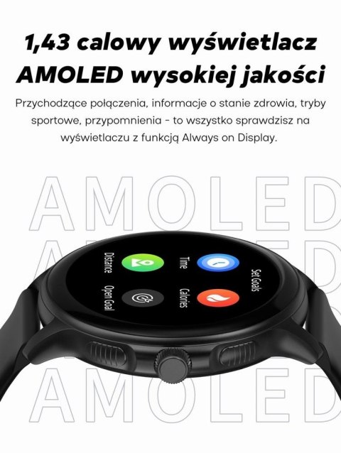 Smartwatch Damski GRAVITY GT12-5 Szary Pasek Silikonowy + Bransoleta Różowe Złoto Smartwatch Damski GRAVITY GT12-5 Szary Pasek Silikonowy + Bransoleta Różowe Złoto