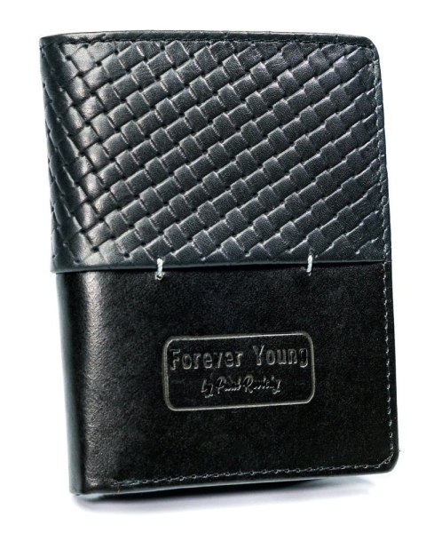Czarny portfel męski skórzany - Forever Young® Czarny portfel męski skórzany - Forever Young®