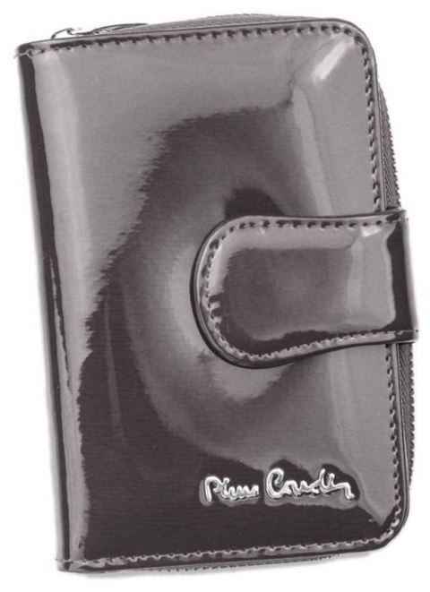 Lakierowany, pionowy portfel damski ze skóry naturalnej - Pierre Cardin Lakierowany, pionowy portfel damski ze skóry naturalnej - Pierre Cardin