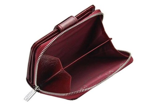 Lakierowany, pionowy portfel damski ze skóry naturalnej - Pierre Cardin Lakierowany, pionowy portfel damski ze skóry naturalnej - Pierre Cardin