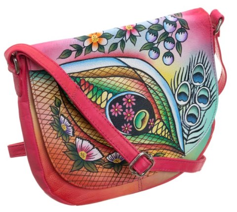 Piękna torebka folk ręcznie malowana skóra handmade Piękna torebka folk ręcznie malowana skóra handmade