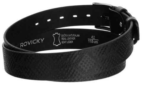 Skórzany męski czarny pasek - Rovicky Skórzany męski czarny pasek - Rovicky