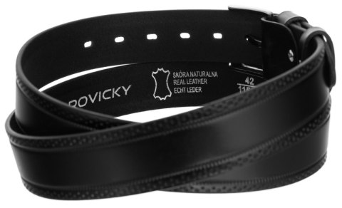 Skórzany pasek męski klamra klasyczna - Rovicky Skórzany pasek męski klamra klasyczna - Rovicky