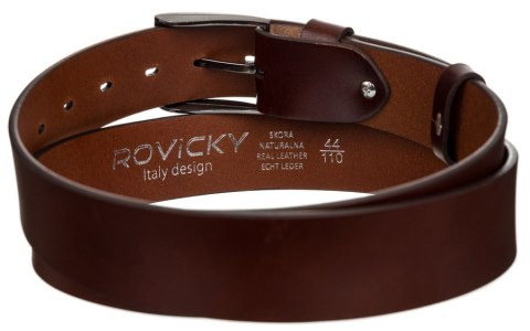 Szeroki, uniwersalny pasek męski ze skóry naturalnej licowej - Rovicky Szeroki, uniwersalny pasek męski ze skóry naturalnej licowej - Rovicky