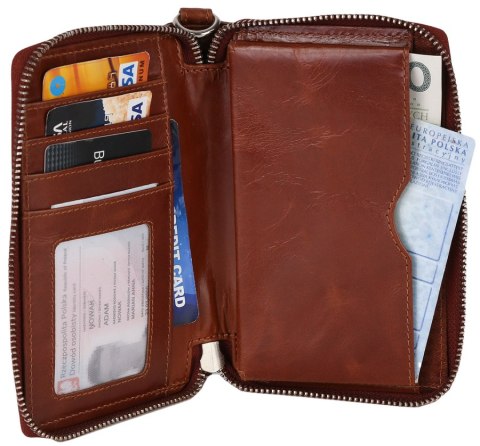 Etui-portfel na karty ze skóry naturalnej Etui-portfel na karty ze skóry naturalnej