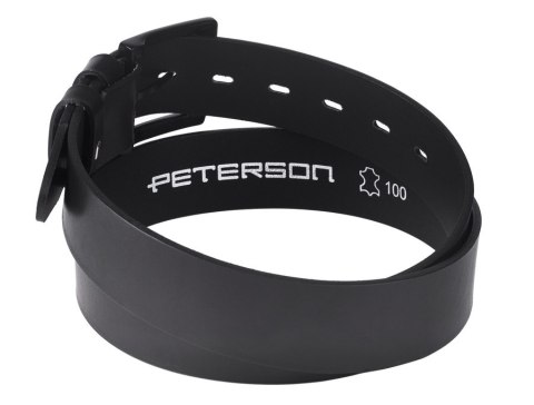 Skórzany pasek z czarną, metalową klamrą - Peterson Skórzany pasek z czarną, metalową klamrą - Peterson