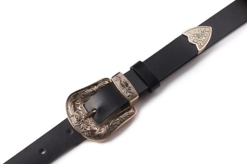 Pasek damski z ozdobną, metalową klamrą - Peterson Pasek damski z ozdobną, metalową klamrą - Peterson