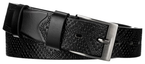 Pasek skórzany męski z tłoczeniem croco - Peterson Pasek skórzany męski z tłoczeniem croco - Peterson