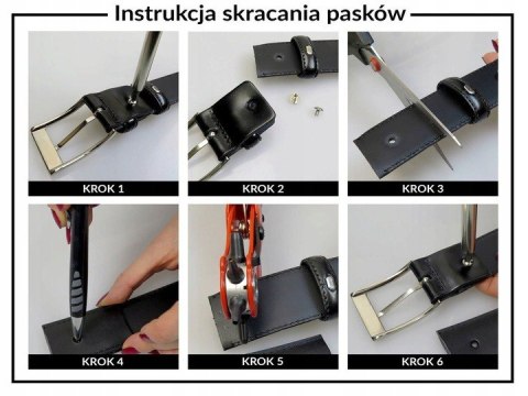 Skórzany pasek męski z klasyczną klamrą - Always Wild Skórzany pasek męski z klasyczną klamrą - Always Wild