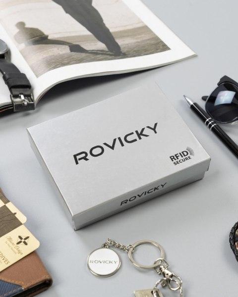 Klasyczny, skórzany portfel męski - Rovicky Klasyczny, skórzany portfel męski - Rovicky