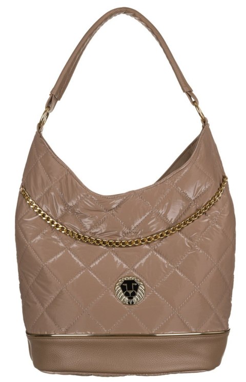 Pikowany shopper z łańcuchem w stylu glamour - Peterson Pikowany shopper z łańcuchem w stylu glamour - Peterson