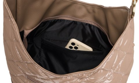 Pikowany shopper z łańcuchem w stylu glamour - Peterson Pikowany shopper z łańcuchem w stylu glamour - Peterson