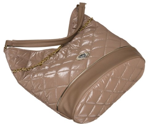 Pikowany shopper z łańcuchem w stylu glamour - Peterson Pikowany shopper z łańcuchem w stylu glamour - Peterson