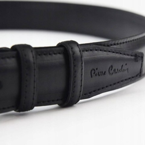 Skórzany pasek męski z klasyczną klamrą - Pierre Cardin Skórzany pasek męski z klasyczną klamrą - Pierre Cardin