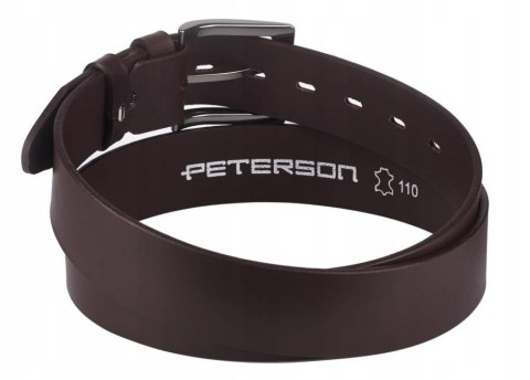 Skórzany pasek męski z tradycyjną metalową klamrą - Peterson Skórzany pasek męski z tradycyjną metalową klamrą - Peterson