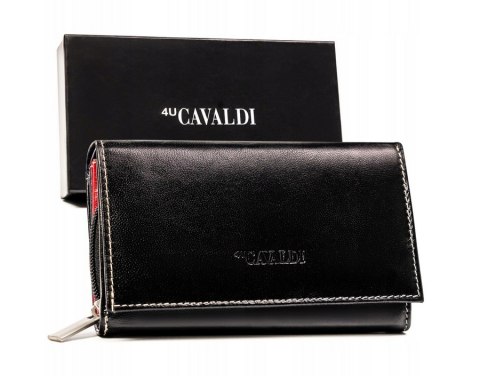 Duży, skórzany portfel damski z systemem RFID - 4U Cavaldi Duży, skórzany portfel damski z systemem RFID - 4U Cavaldi