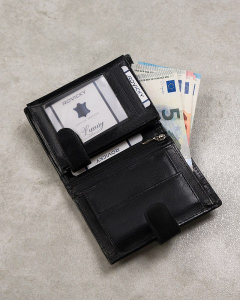 Duży, skórzany portfel męski z systemem RFID Protect - Cavaldi Duży, skórzany portfel męski z systemem RFID Protect - Cavaldi