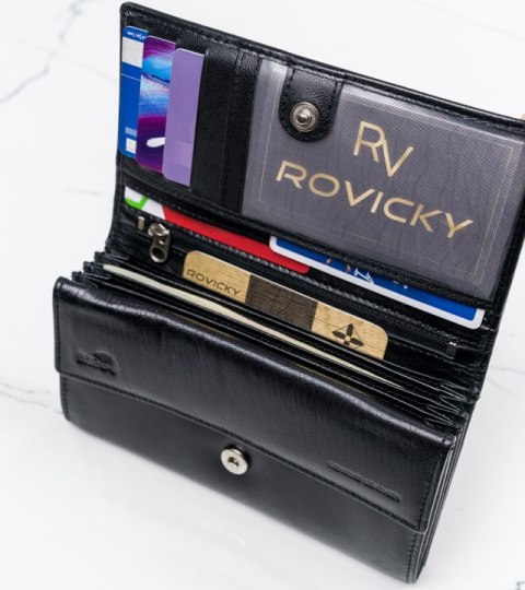 Podłużny portfel damski z bydlęcej skóry naturalnej - Cavaldi Podłużny portfel damski z bydlęcej skóry naturalnej - Cavaldi
