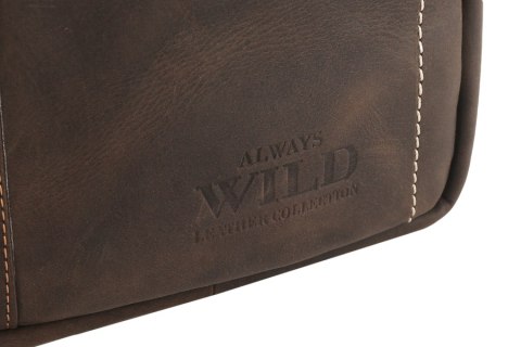 Skórzana torba męska z długim paskiem na ramię - Always Wild Skórzana torba męska z długim paskiem na ramię - Always Wild