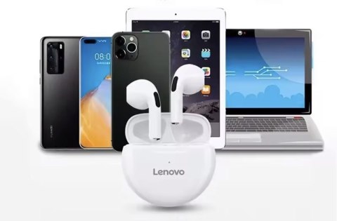 Słuchawki bezprzewodowe douszne Lenovo HT38 Białe Słuchawki bezprzewodowe douszne Lenovo HT38 Białe