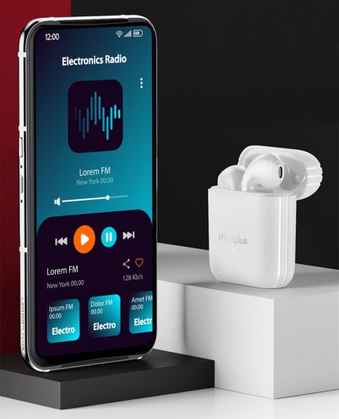 Słuchawki bezprzewodowe douszne Lenovo Thinkplus LivePods LP2 Białe Słuchawki bezprzewodowe douszne Lenovo Thinkplus LivePods LP2 Białe