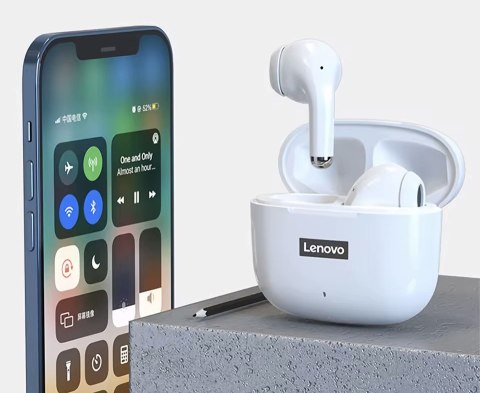 Słuchawki bezprzewodowe douszne Lenovo Thinkplus LivePods LP40 Białe Słuchawki bezprzewodowe douszne Lenovo Thinkplus LivePods LP40 Białe