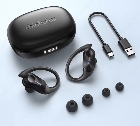 Słuchawki bezprzewodowe douszne Lenovo Thinkplus LivePods LP75 Czarne Słuchawki bezprzewodowe douszne Lenovo Thinkplus LivePods LP75 Czarne