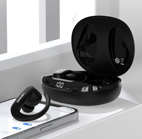 Słuchawki bezprzewodowe douszne Lenovo Thinkplus LivePods T50 Czarne Słuchawki bezprzewodowe douszne Lenovo Thinkplus LivePods T50 Czarne