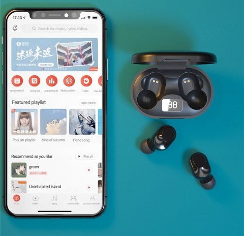 Słuchawki bezprzewodowe douszne Lenovo Thinkplus LivePods XT91 Czarne Słuchawki bezprzewodowe douszne Lenovo Thinkplus LivePods XT91 Czarne