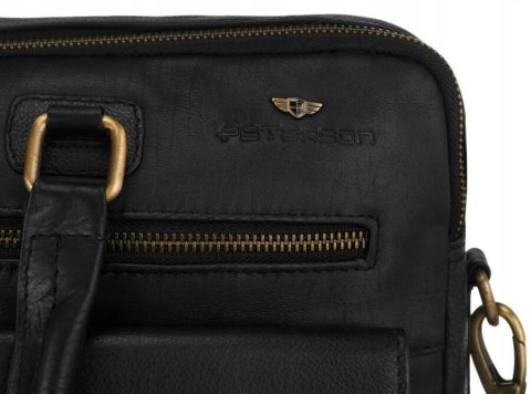 Męska torba na laptopa ze skóry naturalnej - Peterson Męska torba na laptopa ze skóry naturalnej - Peterson