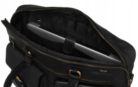 Męska torba na laptopa ze skóry naturalnej - Peterson Męska torba na laptopa ze skóry naturalnej - Peterson