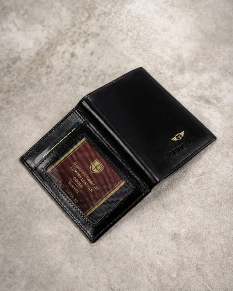 Zestaw prezentowy: elegancki skórzany portfel, etui na karty i brelok - Peterson Zestaw prezentowy: elegancki skórzany portfel, etui na karty i brelok - Peterson