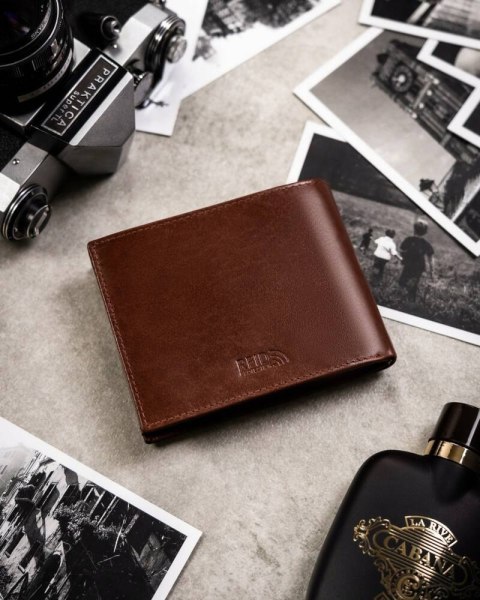 Zestaw prezentowy: elegancki skórzany portfel, etui na karty i brelok - Peterson Zestaw prezentowy: elegancki skórzany portfel, etui na karty i brelok - Peterson