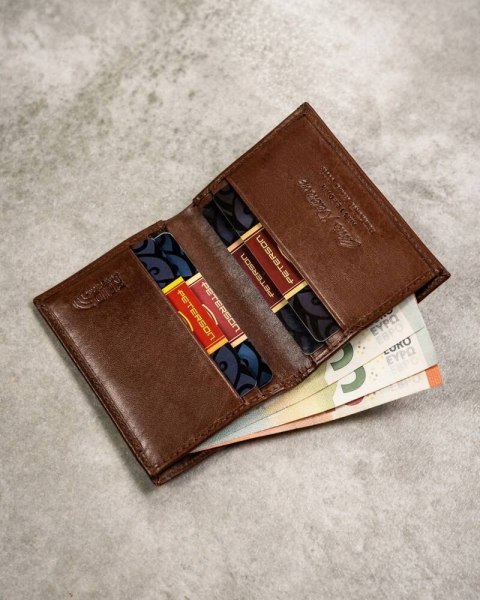Zestaw prezentowy: skórzany portfel męski, etui na karty i brelok - Peterson Zestaw prezentowy: skórzany portfel męski, etui na karty i brelok - Peterson