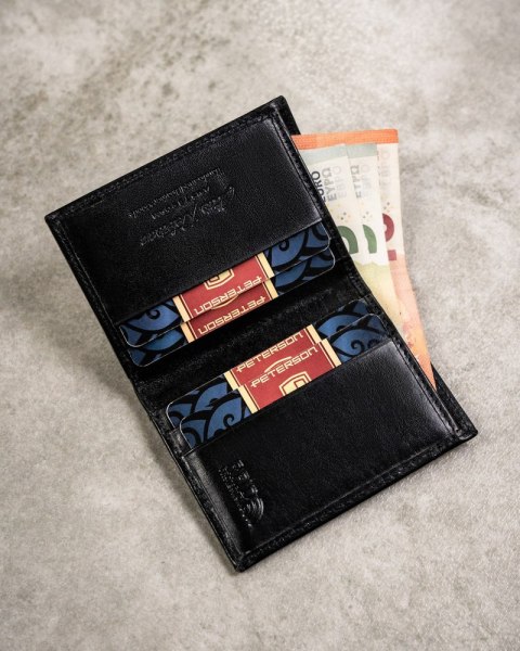 Zestaw prezentowy: skórzany portfel męski, etui na karty i brelok - Peterson Zestaw prezentowy: skórzany portfel męski, etui na karty i brelok - Peterson
