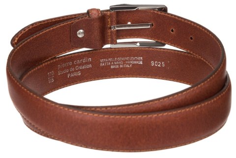 Skórzany pasek męski z klasyczną klamrą - Pierre Cardin Skórzany pasek męski z klasyczną klamrą - Pierre Cardin
