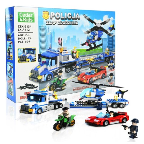 Zestaw klocków: Policja - złap złodzieja - Cedar4Kids Zestaw klocków: Policja - złap złodzieja - Cedar4Kids